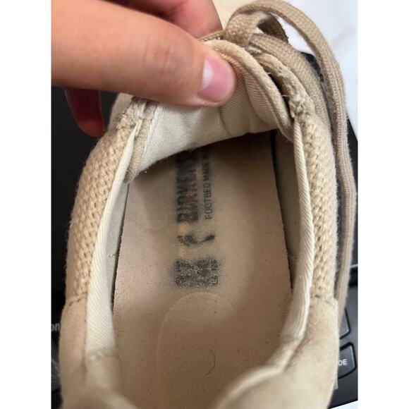 Birkenstock Womens Bend Low Sneakers Shoes Lace Up Beige Suede Size 37 - Picture 7 of 7
